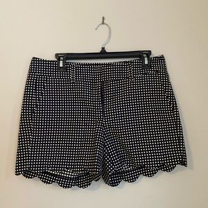 Ann Taylor Loft scalloped polka dot shorts